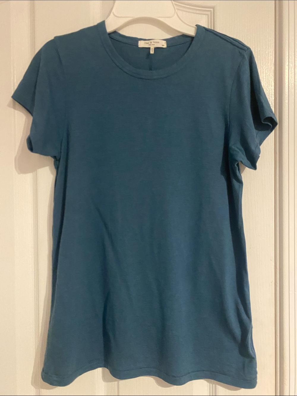 BNWNT Rag & Bone T Shirt Womens Teal Blue Short Sleeve Organic Cotton